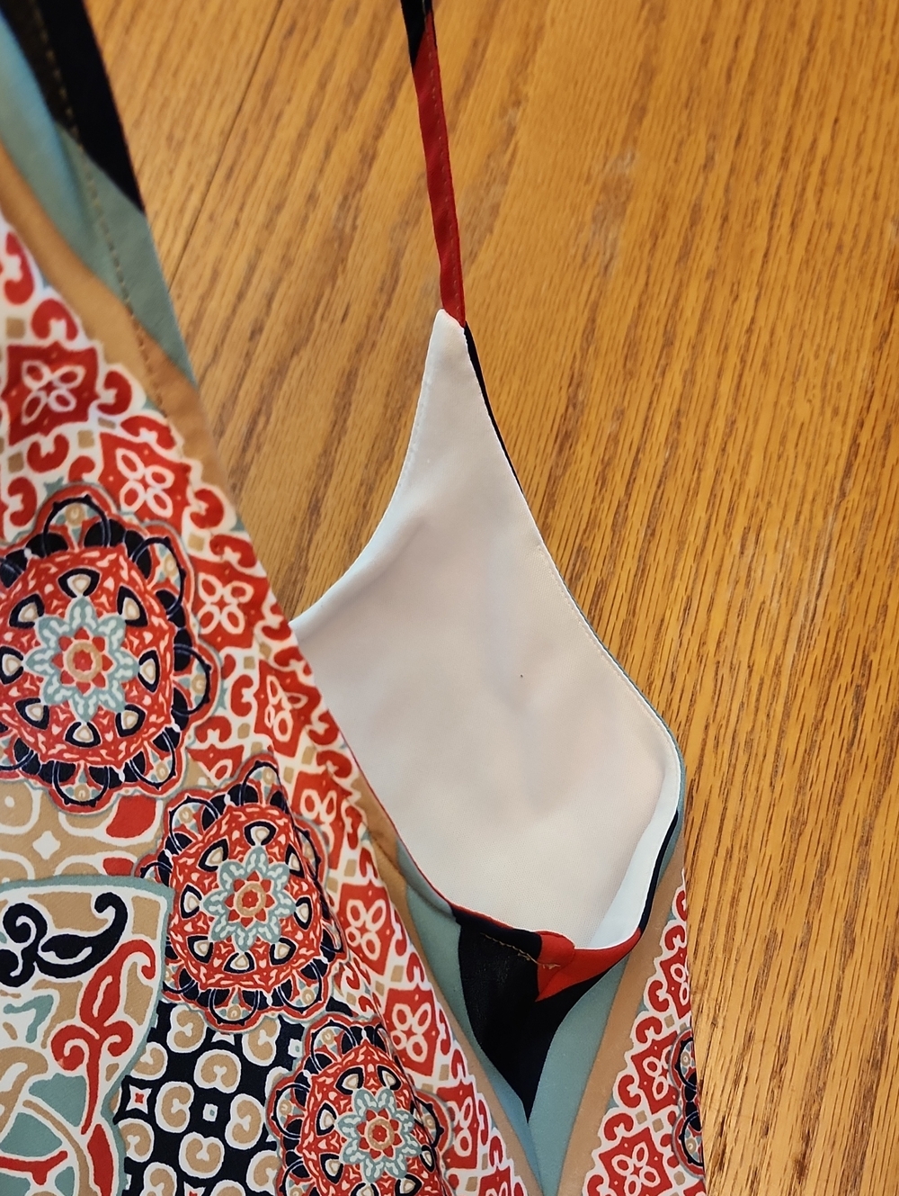 Heartsoul Women's Coral & Navy Printed Halter Tank Top - Picture 15 of 15